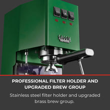 Gaggia Classic E24 Evo Pro Manual Espresso Machine Cherry Red Brass Boiler