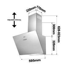 CIARRA CBCS6762A 60cm Angled Cooker Hood With CBCF003