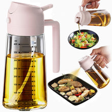 TrendPlain 16oz Glass Olive Oil Sprayer 2 in 1 Black