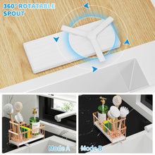 Cisily Sponge Holder For Kitchen Sink Rotatable Spout Black
