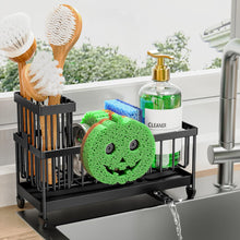Cisily Sponge Holder For Kitchen Sink Rotatable Spout Black
