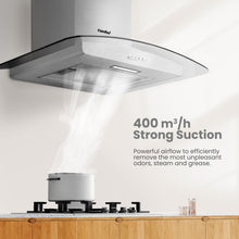 COMFEE' Canopy Hood GLAV17B-60 60cm Curved Glass LED Black