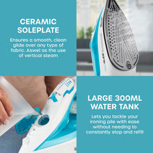 Swan SI16410N 2In1 Cordless Steam Press Iron 2800W Ceramic Soleplate