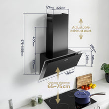 CIARRA CBCS6762A 60cm Angled Cooker Hood With CBCF003