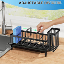 Cisily Sponge Holder For Kitchen Sink Rotatable Spout Black