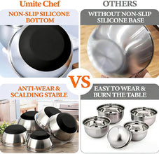 Stainless Steel Mixing Bowls with Airtight Lids 26pc Set Grater Attachments