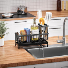 Cisily Sponge Holder For Kitchen Sink Rotatable Spout Black