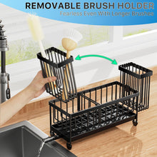 Cisily Sponge Holder For Kitchen Sink Rotatable Spout Black