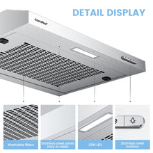 COMFEE' Visor Cooker Hood SLIF17SS-60 LED Stainless Steel
