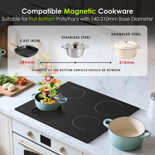 GlONlEN GIT470SP 60cm Plug In Induction Hob 2800W Bridge Zone