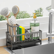 Cisily Sponge Holder For Kitchen Sink Rotatable Spout Black