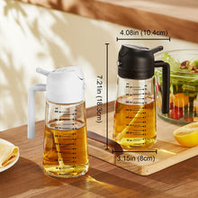 TrendPlain 16oz Glass Olive Oil Sprayer 2 in 1 Black