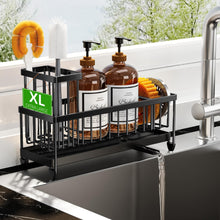 Cisily Sponge Holder For Kitchen Sink Rotatable Spout Black