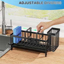 Cisily Sponge Holder For Kitchen Sink Rotatable Spout Black