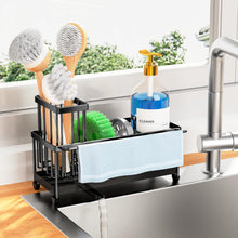 Cisily Sponge Holder For Kitchen Sink Rotatable Spout Black