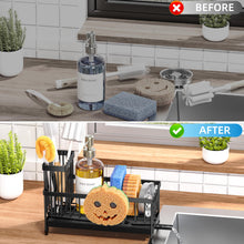 Cisily Sponge Holder For Kitchen Sink Rotatable Spout Black