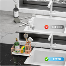 Cisily Sponge Holder For Kitchen Sink Rotatable Spout Black