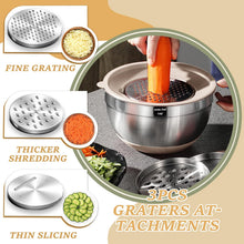 Stainless Steel Mixing Bowls with Airtight Lids 26pc Set Grater Attachments