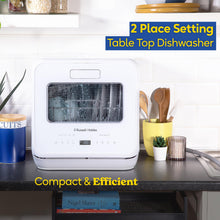 Russell Hobbs RH2TTDW101B Mini Table Top Dishwasher LED