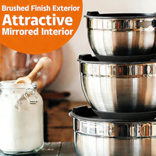 Stainless Steel Mixing Bowls with Airtight Lids 26pc Set Grater Attachments