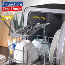 Russell Hobbs RH2TTDW101B Mini Table Top Dishwasher LED