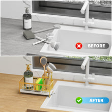 Cisily Sponge Holder For Kitchen Sink Rotatable Spout Black