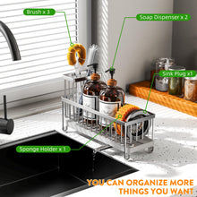 Cisily Sponge Holder For Kitchen Sink Rotatable Spout Black