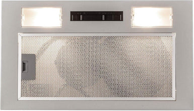 SIA UC52SI 52cm Silver Built In Cupboard Canopy Cooker Hood Extractor Fan