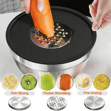 Stainless Steel Mixing Bowls with Airtight Lids 26pc Set Grater Attachments