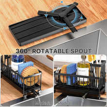 Cisily Sponge Holder For Kitchen Sink Rotatable Spout Black