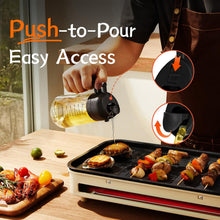 TrendPlain 16oz Glass Olive Oil Sprayer 2 in 1 Black
