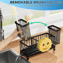 Cisily Sponge Holder For Kitchen Sink Rotatable Spout Black