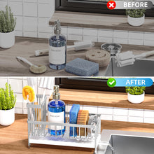 Cisily Sponge Holder For Kitchen Sink Rotatable Spout Black