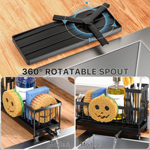 Cisily Sponge Holder For Kitchen Sink Rotatable Spout Black