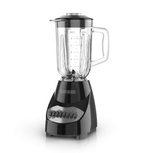 Black+Decker 10 Speed 6 Cup Countertop Blender With Glass Jar Black