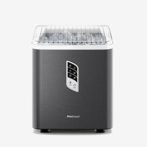 Countertop Ice Cube Maker - 2L Self-Cleaning Machine With 15kg Daily Output - Grey