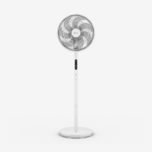 AirFlo™ Slim 43" Hybrid Pedestal Fan - Ultra- Quiet Air Circulator - White