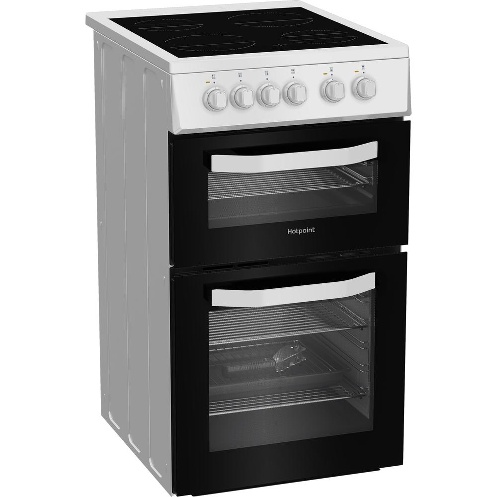 Hotpoint electric freestanding double cooker: 50cm