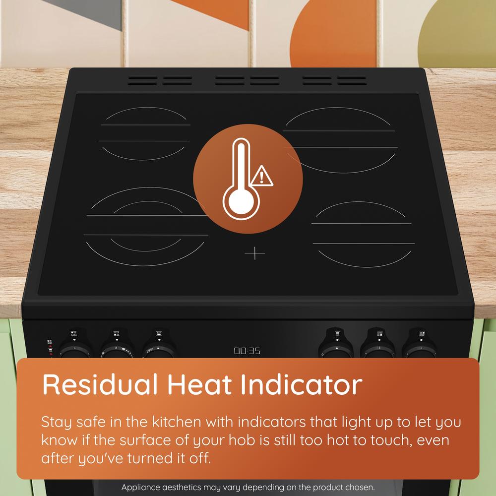 Hotpoint electric freestanding double cooker: 50cm