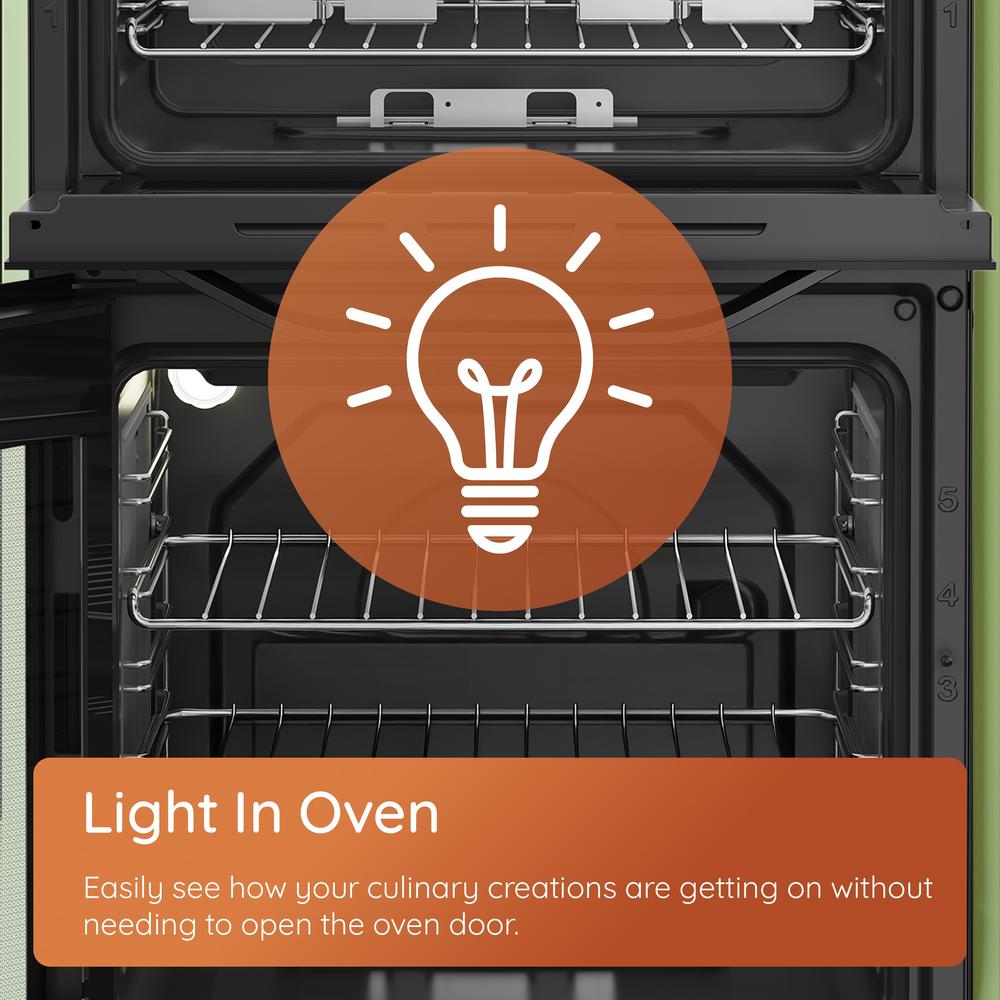 Hotpoint gas freestanding double cooker: 50cm
