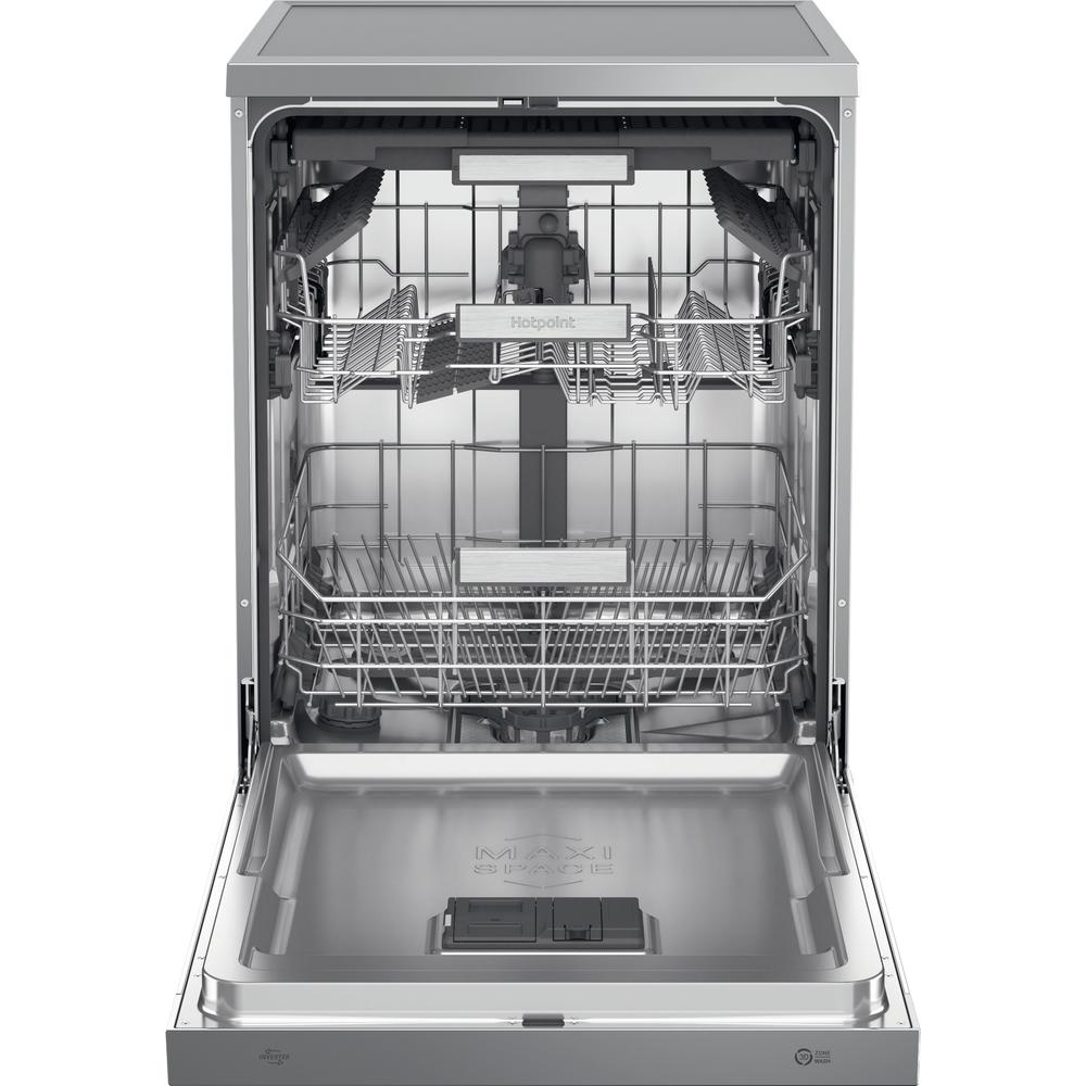 Hotpoint dishwasher: full size, inox color
