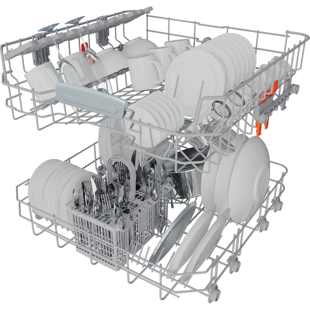Hotpoint dishwasher: full size, inox color