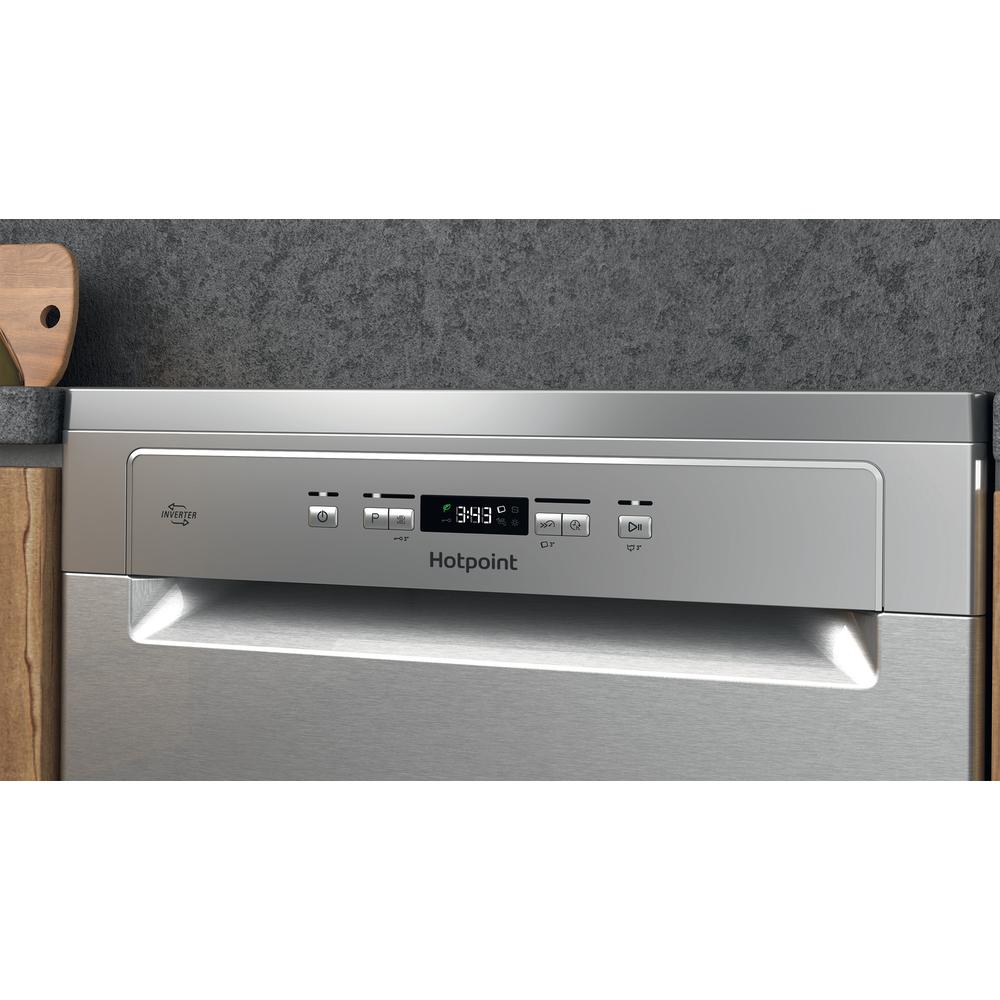 Hotpoint dishwasher: full size, inox color
