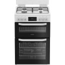 Hotpoint HTG6GDCW 60cm Gas Twin Cooker with Glass Lid - White