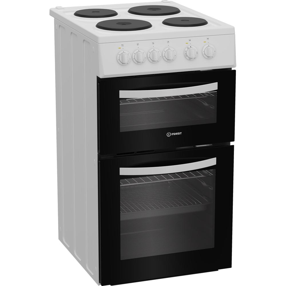 Indesit Electric freestanding double cooker: 50cm - ITE5EMW