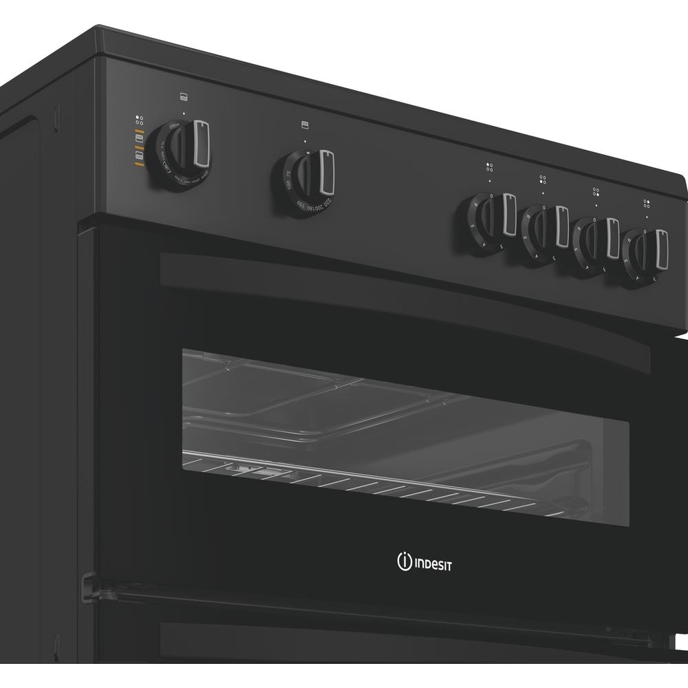 Indesit Electric freestanding double cooker: 60cm - IDE6VMB