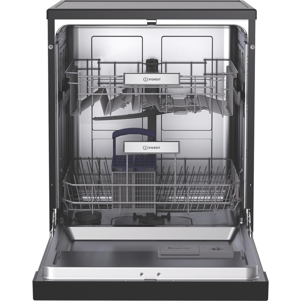 Indesit Dishwasher: full size, black colour - IN2FE13CNO7BUK