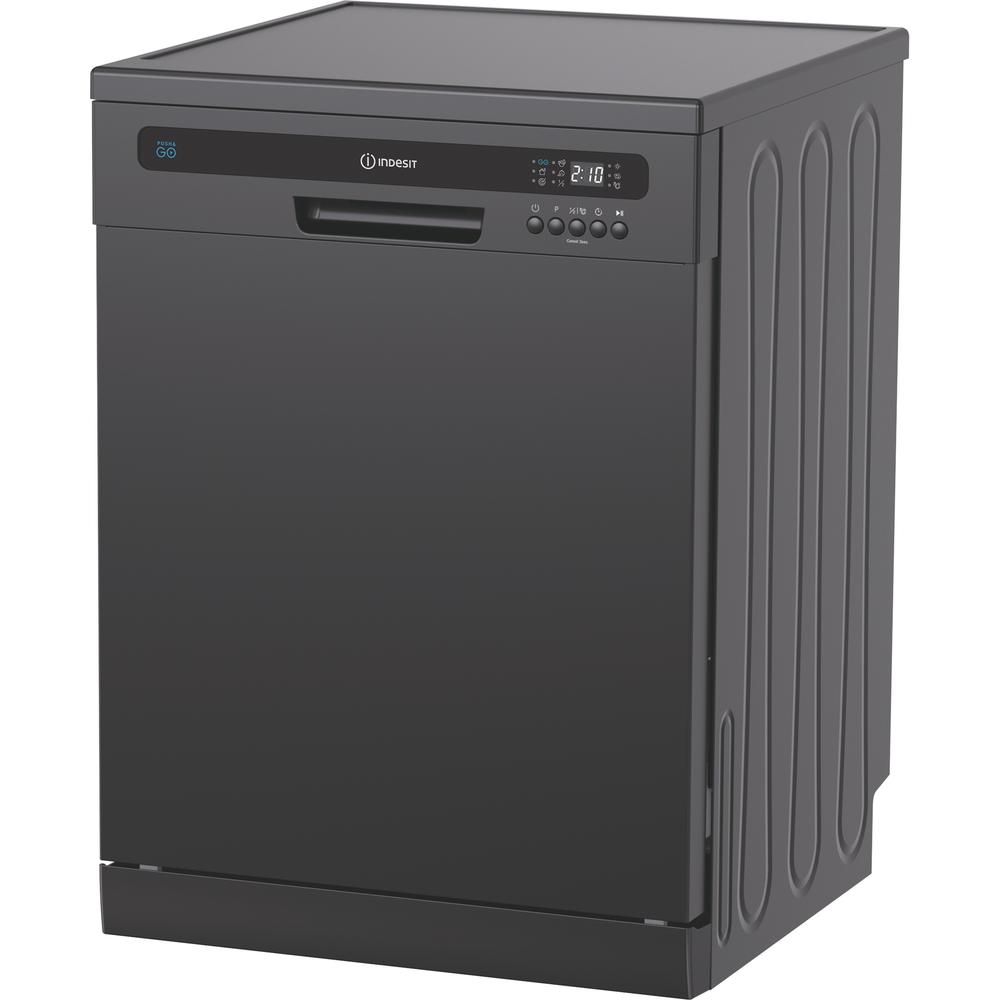 Indesit Dishwasher: full size, black colour - IN2FE13CNO7BUK