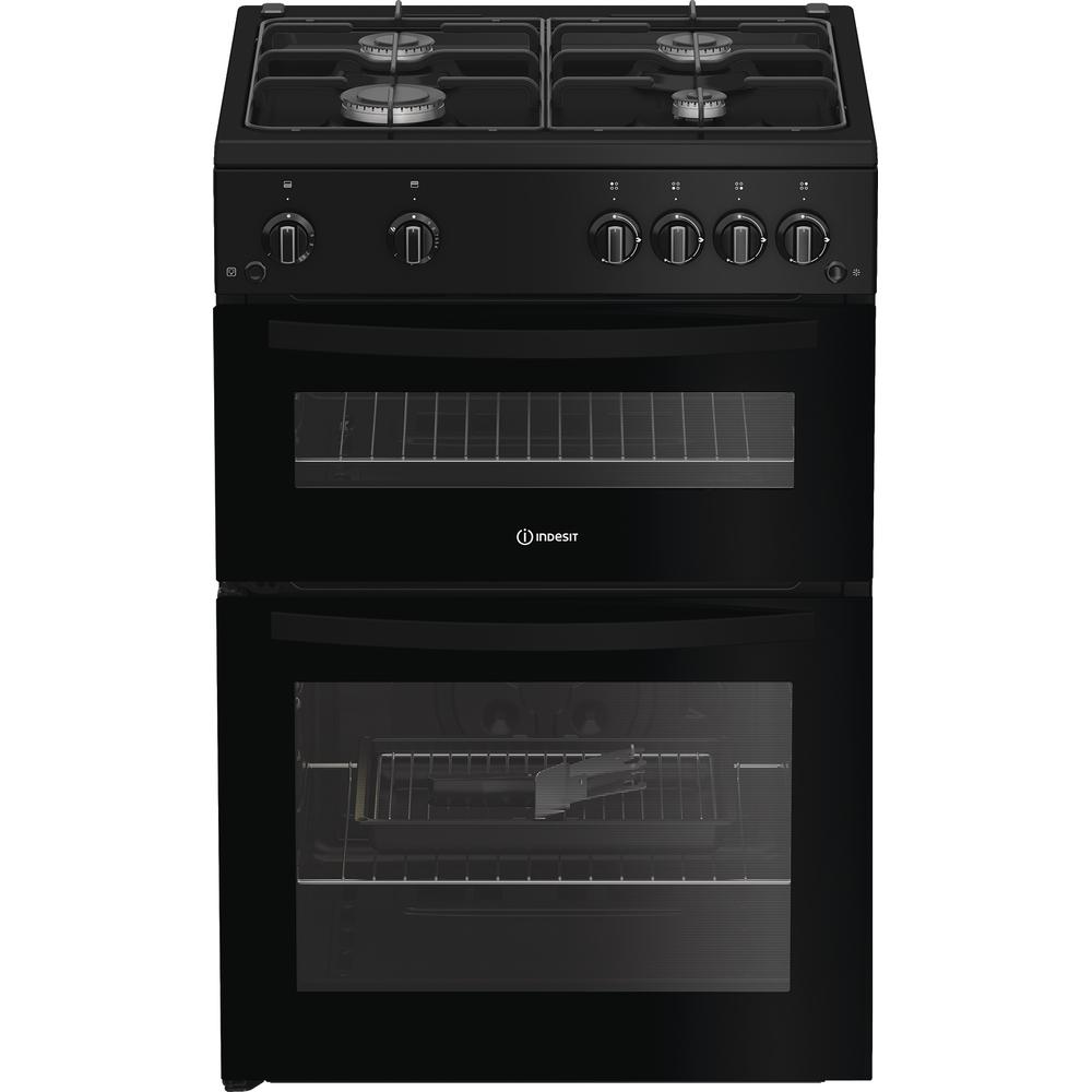 Indesit Gas freestanding double cooker: 60cm - IDG6GB