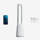 OmniAir 41" Premium Bladeless Tower Fan and Air Purifier with Smart App Control - White